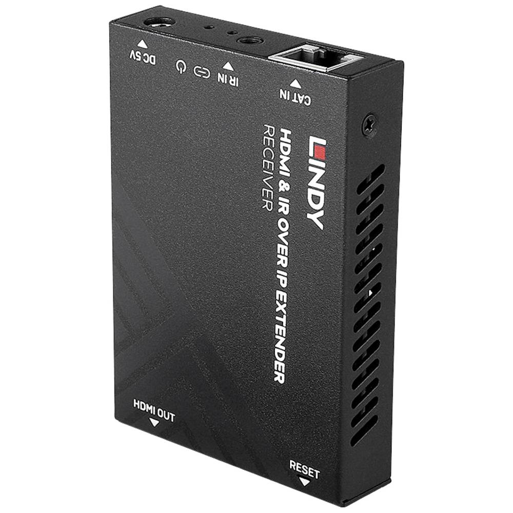 LINDY HDMI & IR über IP Receiver RJ45, IR (3.5 mm Jackplug) HDMI-ontvanger 150 m