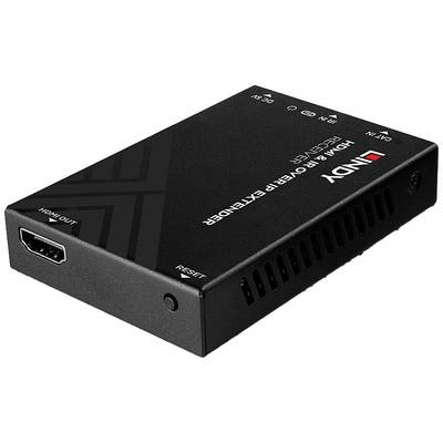 'HDMI to IR-Optik-Extender' Sendergerät, kompakt und schwarz mit HDMI-Anschluss und Lüftungsschlitzen, zur Signalübertragung.