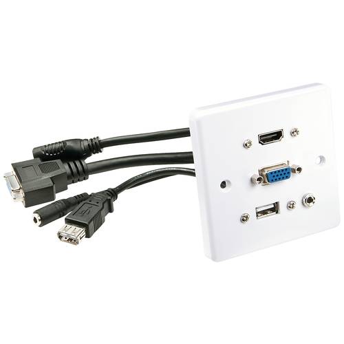 Lindy 60220 Wandanschlussplatte VGA/HDMI/USB/3.5mm Stereo