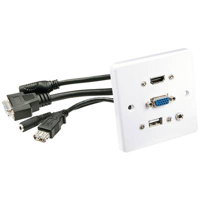 LINDY 60220 HDMI / VGA / USB / Klinke Adapter [1x HDMI®, VGA, USB-A, Klinkenbuchse 3.5 mm - 1x HDMI®, VGA, USB-A, Klinke