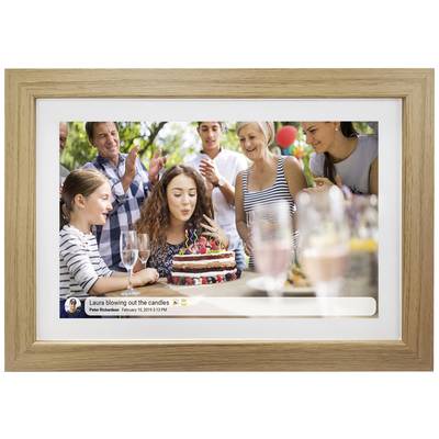 Denver PFF-1042 Lightwood Digitaler WiFi-Bilderrahmen 25.7 cm 10.1 Zoll EEK: C (A - G) 1280 x 800 Pixel 16 GB Holz (hell
