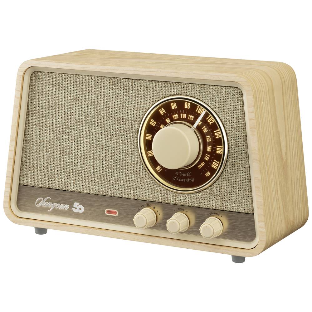 Sangean Premium Wooden Cabinet WR-101 Radio AM, FM Bluetooth, AUX, FM Hout (licht)