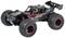 Ferngesteuertes Auto im Offroad-Design mit großen, robusten Reifen und schwarz-roter Karosserie.