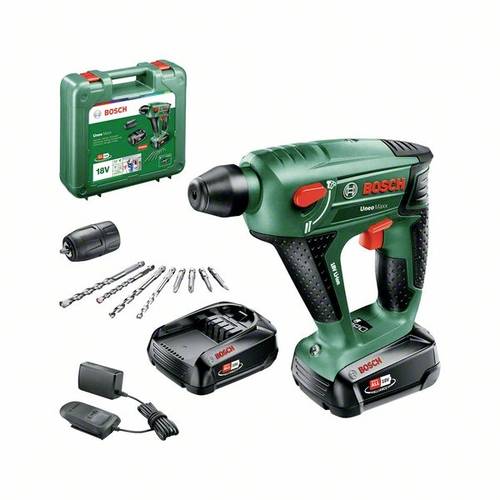 Bosch Home and Garden Uneo Maxx SDS-Quick-Akku-Bohrhammer 18 V 2.0 Ah Li-Ion