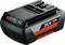 Bosch 36V 2.0Ah Lithium-Ionen-Akku mit Ladeanzeige, schwarzes Gehäuse, geeignet für Elektrowerkzeuge, robuste Bauweise.