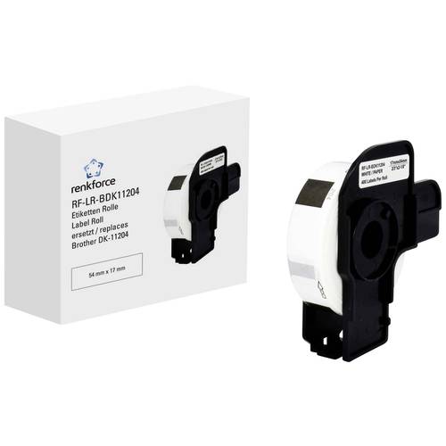 Renkforce Etiketten Rolle Kompatibel ersetzt Brother DK-11204 54 x 17 mm Papier Weiß 400 St. Standard Universal-Etikette...