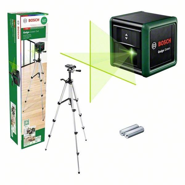Bosch Home and Garden Quigo Green Set Kreuzlinienlaser  grüner Laser Reichweite (max.): 12 m
