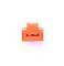 Ein orangefarbener USB-Port-Schutz mit der Aufschrift 'Smart Keeper'.