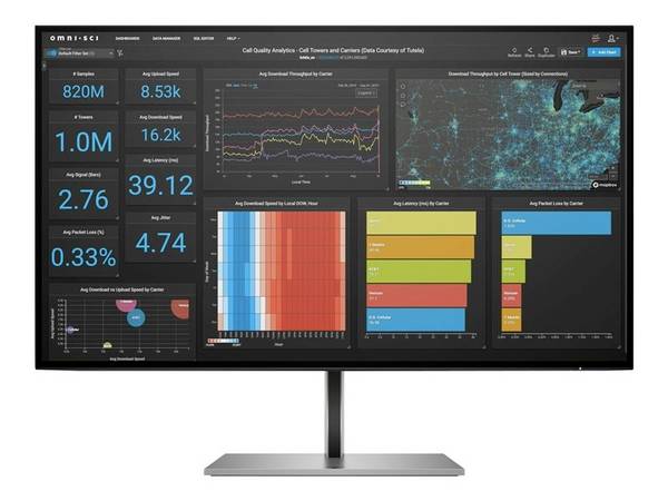HP Z27q G3 LED-Monitor  EEK F (A - G) 68.6 cm (27 Zoll) 2560 x 1440 Pixel 16:9 5 ms HDMI®, DisplayPort, USB-B, USB-A (USB 3.1 Gen 1) IPS LED