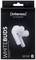 Verpackung eines Intenso WhiteBuds Bluetooth-Kopfhörers mit Geräuschunterdrückung. Die Kopfhörer sind weiß dargestellt.