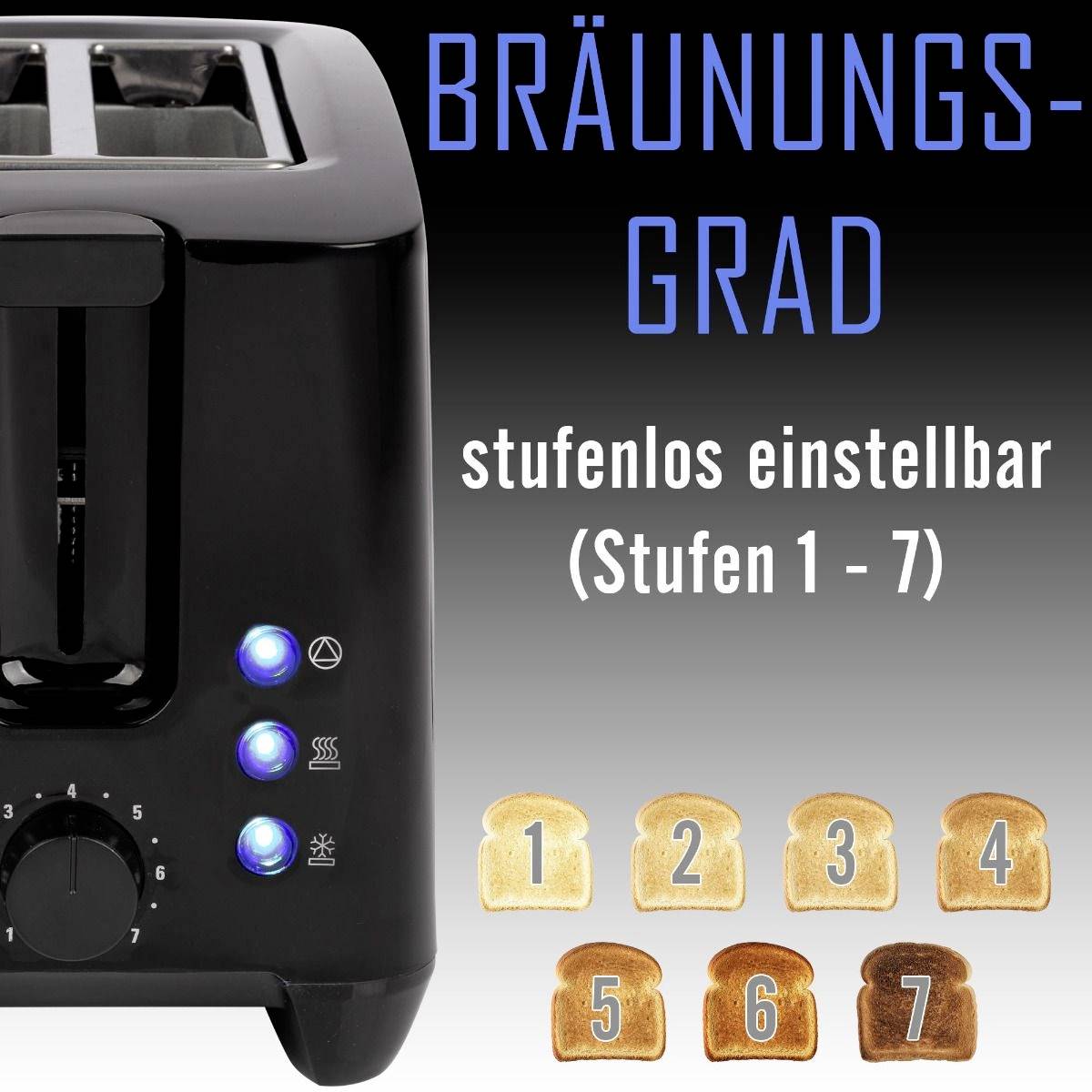 Bomann DA Toaster 2-Scheiben CTC TA 3801 sw-6