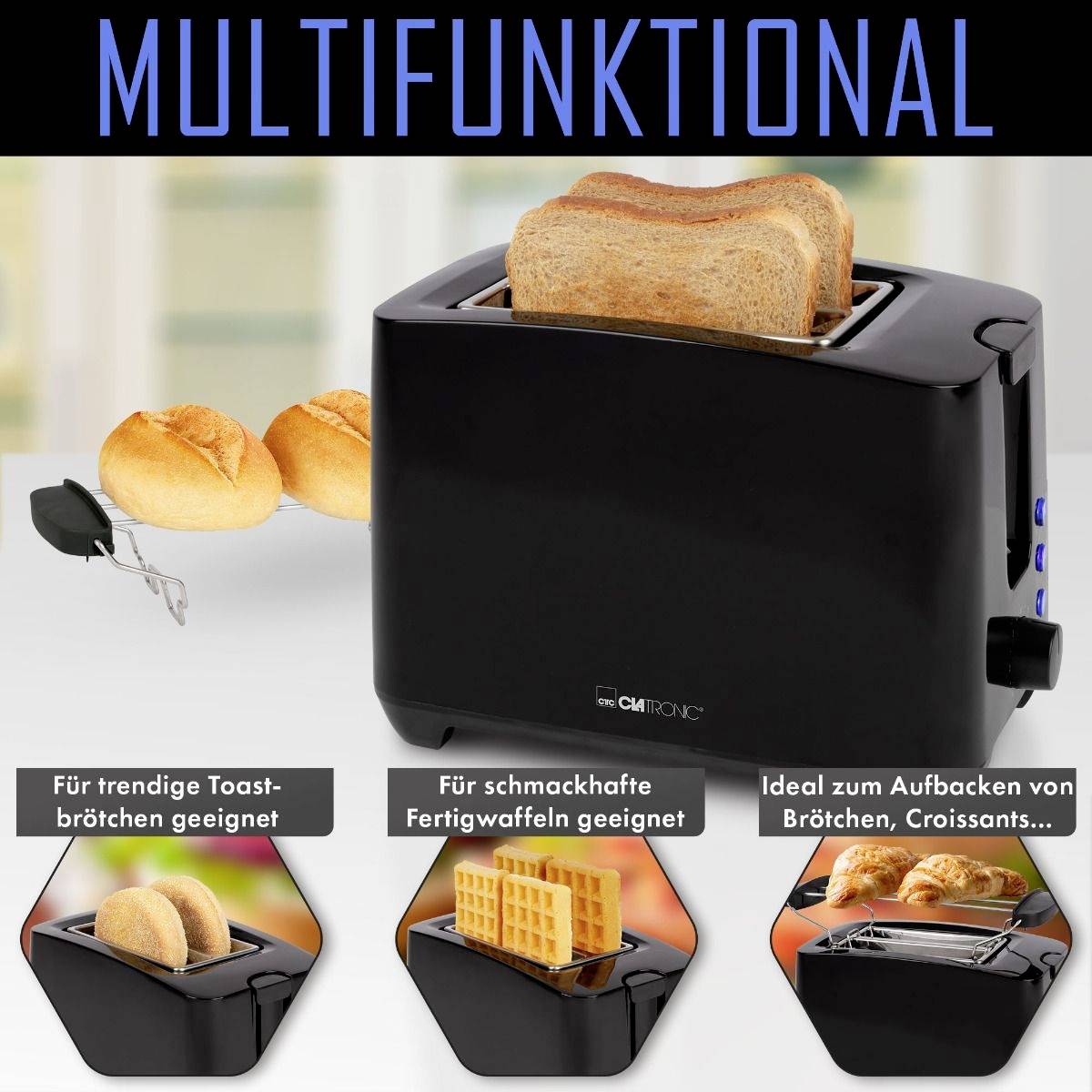 Bomann DA Toaster 2-Scheiben CTC TA 3801 sw-9