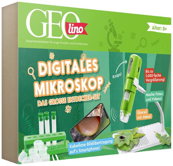 FRANZIS 67184 GEOLINO Das digitale Mikroskop Abenteuer-Box ab 8 Jahre Box