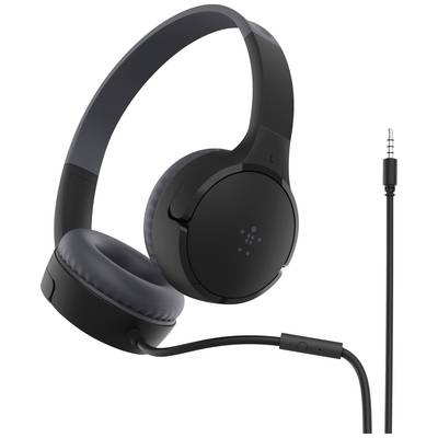 Belkin SoundForm Mini   On Ear Headset kabelgebunden  Schwarz  Lautstärkebegrenzung