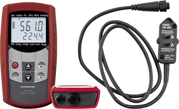 Greisinger GMH5130 Druck-Messgerät kalibriert (ISO) Luftdruck 0 - 1000 bar