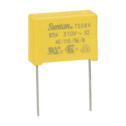 Suntan TS08V0A9105KBB0G0R 1 St. Folienkondensator 1 µF 310 V 10 % 10 mm (L x B) 19 mm x 26.5 mm