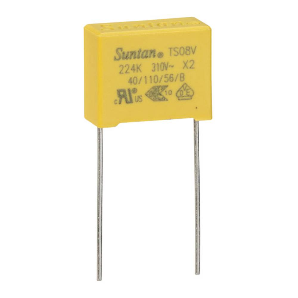 Suntan TS08V0A9224KBB0E0R 1 stuk(s) Foliecondensator 0.22 µF 310 V 10 % 15 mm (l x b) 14.5 mm x 18 mm
