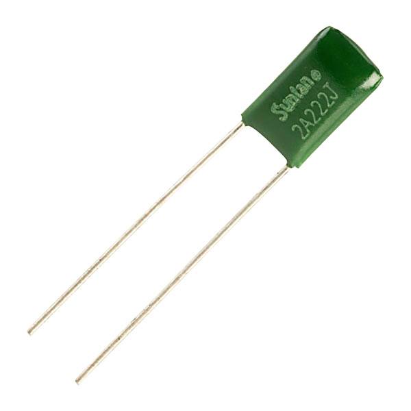 Suntan TS01002A222JSB000R 2n2 100V Mylar Film Capacitor 6.5 x 11 x...