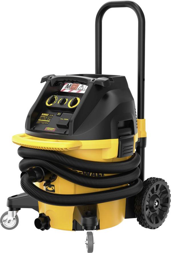 DEWALT DeWALT DWV905M-QS, Trocken&Nass, Gelb, 38 l, 18,4 l, 75 l/s, 25 kPa Industriestaubsauger