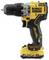 Akkubohrmaschine von Dewalt, Modell 12V XR Brushless, mit gelbem und schwarzem Gehäuse.