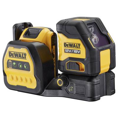 'DeWalt 12V/18V Laser-Nivelliergerät mit Stativanschluss und LED-Anzeige, ideal für präzises Messen auf Baustellen.'