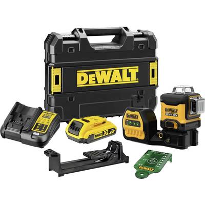 'Dewalt Werkzeugset mit Ladegerät, Akku, Lasergerät und Transportkoffer. Für Bau- und Reparaturarbeiten geeignet.'