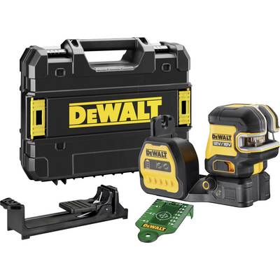 Werkzeug-Set von DeWalt mit Laser-Nivelliergerät, Ladegerät und Aufbewahrungskoffer, geeignet für präzise Bauprojekte.