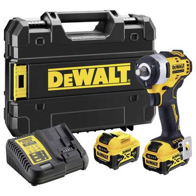 'DEWALT'-Werkzeugset mit Schlagbohrschrauber, zwei Akkus, Ladegerät und Koffer.