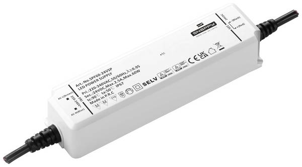 Dehner Elektronik SPF 60-12VSP LED-Trafo, LED-Treiber Konstantspannung 60 W 5 A 12 V Möbelzulassung, Überlastschutz, Überspannung 1 St.