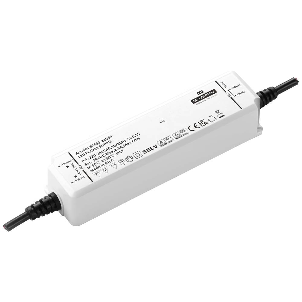 Dehner Elektronik SPF 60-24VSP LED-transformator, LED-driver Constante spanning 60 W 2.5 A 24 V Gesc
