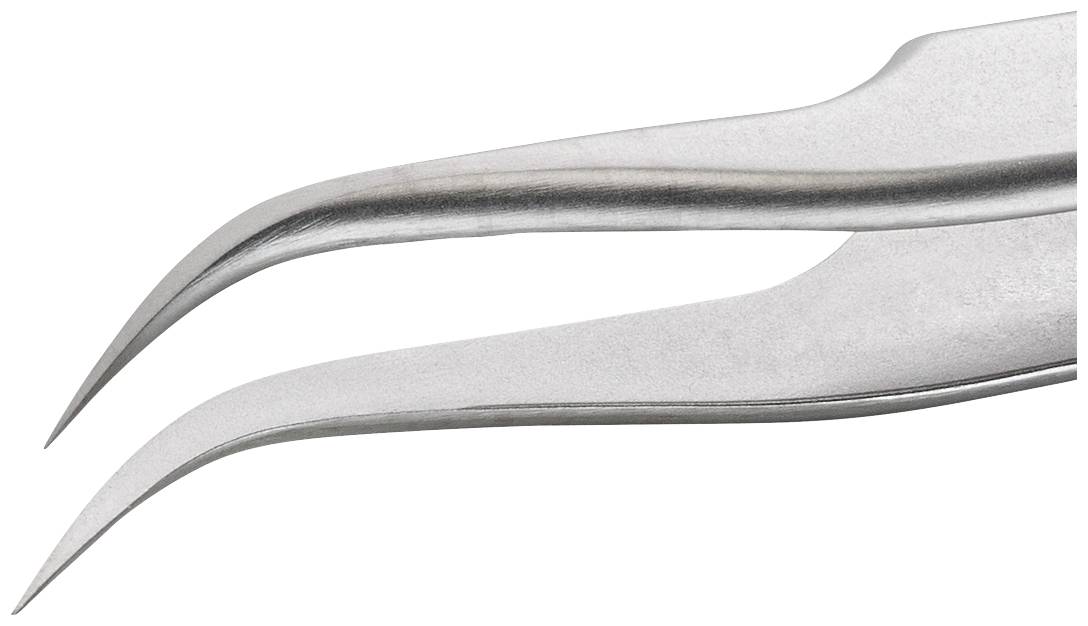 Spitze medizinische Pinzette aus Metall, die für präzise Eingriffe genutzt wird.