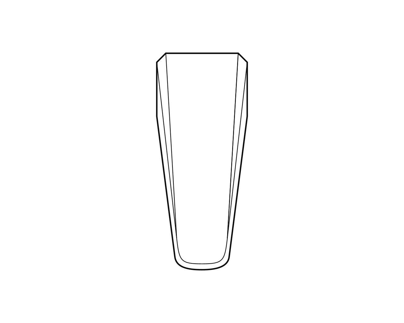 Ein einfaches, schwarz-weißes Vektorbild eines Bieres in einem schlanken, hohen Glas.