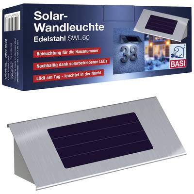 Basi SWL 60 7300-0022 Solar-Hausnummernleuchte LED LED fest eingebaut Edelstahl