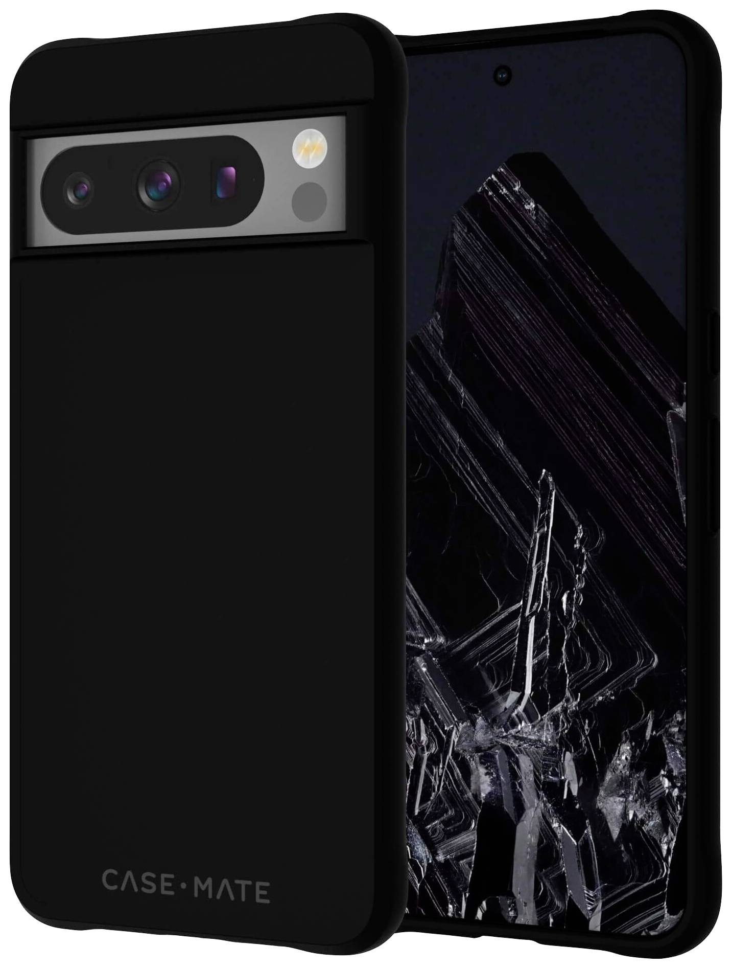 CASE-MATE Tough Black Case Backcover Google Pixel 8 Pro Schwarz Stoßfest, Induktives Laden