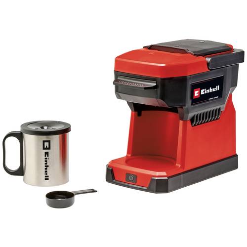 Einhell TE-CF 18 Li-Solo Power X-Change Kaffeemaschine Rot Fassungsvermögen Tassen=1 mit Filterkaffee-Funktion