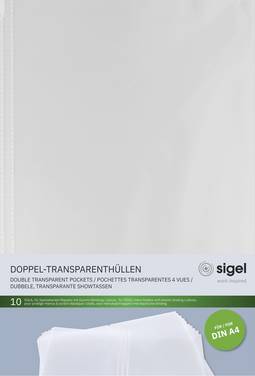 Sigel Doppel-Transparenthülle DIN A4  SM180 10 St.