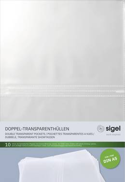 Sigel Doppel-Transparenthülle DIN A5  SM181 10 St.