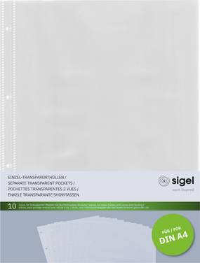 Sigel Einzel-Transparenthülle DIN A4  SM190 10 St.