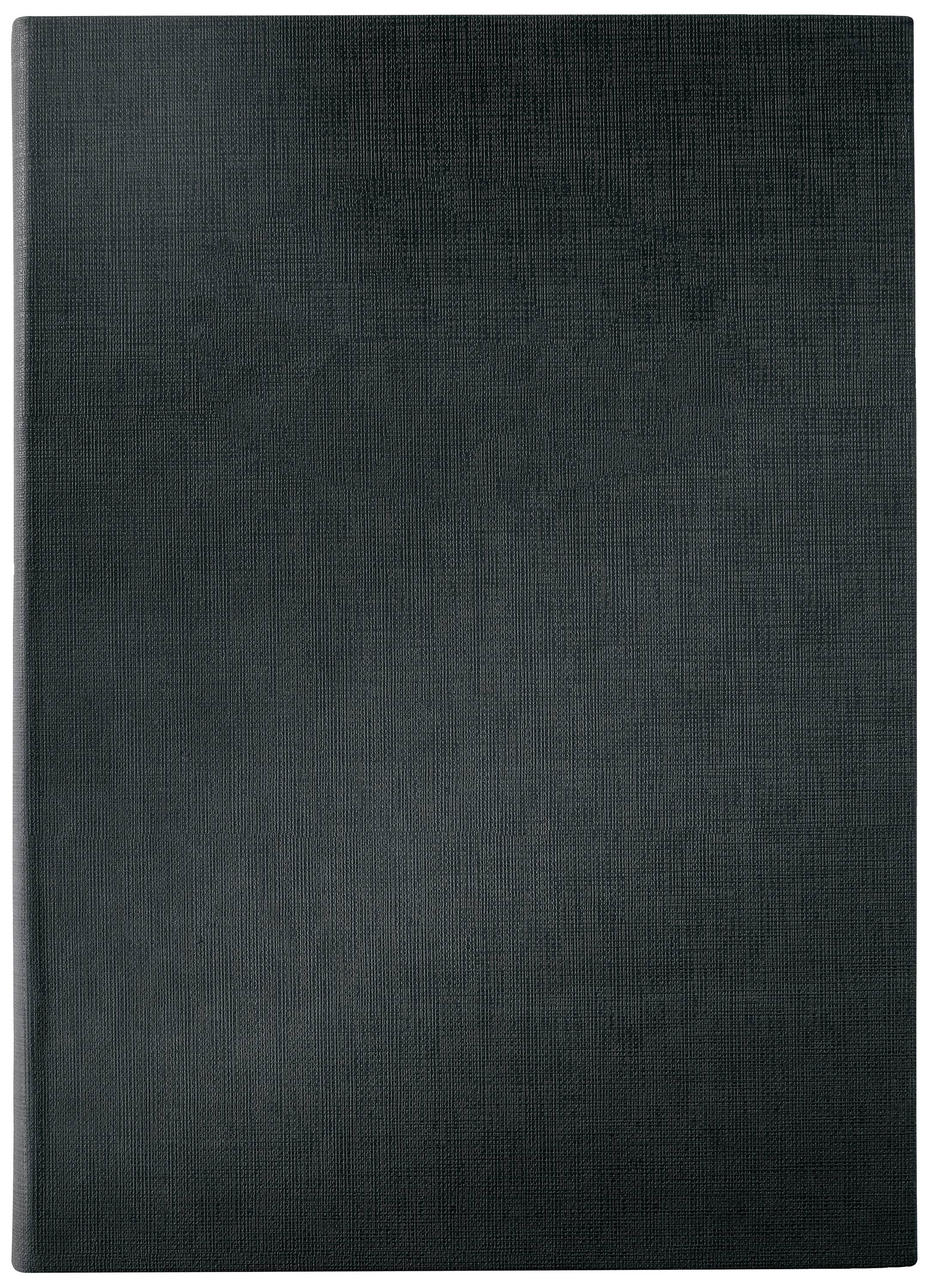 SIGEL Speisekarten-Mappe, A5, schwarz, Gummi-Bindung, blanko aus Kunststoff, mit 2 transparenten Dop