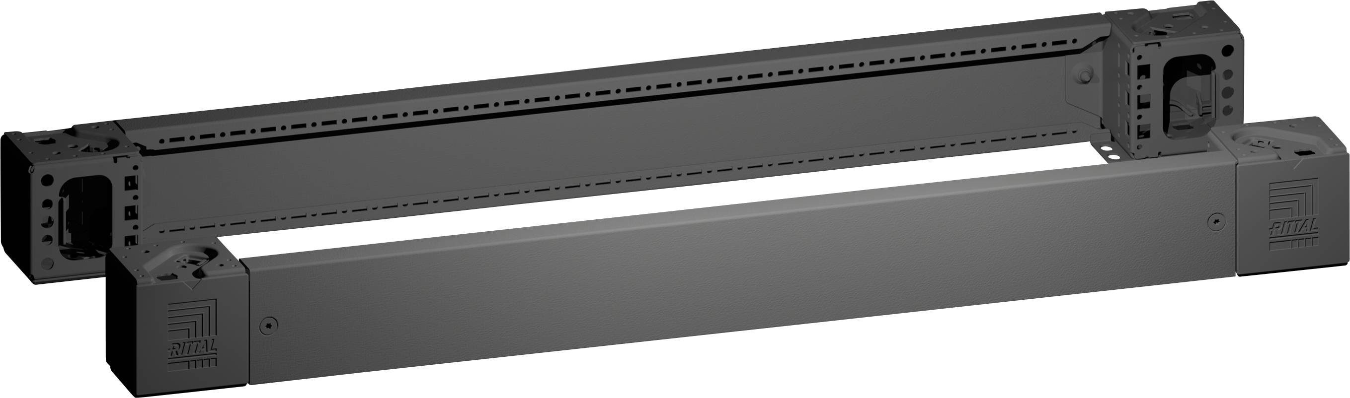 VX Sockel-Eckstück mit Sockel-Blende, vorne und hinten, H: 100 mm, für B: 1000 mm, Stahlblech Sockelvorder-/rückseite 86...