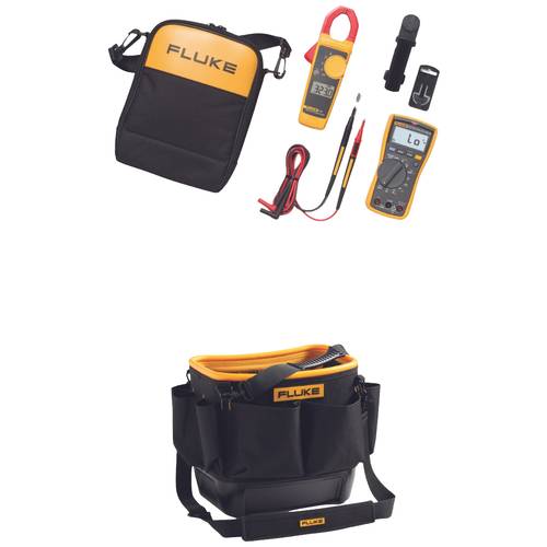 Fluke 117/323/TB25 Hand-Multimeter, Stromzange digital inkl. Prüfkabel, inkl. Tasche CAT III 600 V Anzeige (Counts): 600...