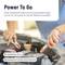 'Power To Go' ist der Titel. Eine Person verwendet ein Starthilfekabel an einer Autobatterie. Kabel ist 50 cm lang, für 12-Volt-Batterien.