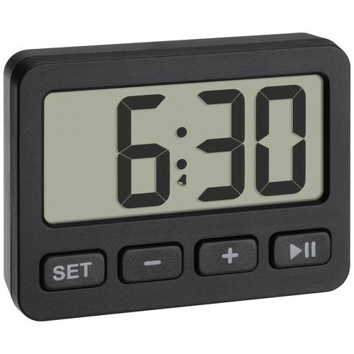 TFA Dostmann 60.2036.01 Quarz Wecker Schwarz Alarmzeiten 1 1 Timerzeit