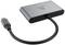 Ein grauer USB-C-Hub mit mehreren Anschlüssen zeigt das Logo 'ekasa' auf der Oberseite.