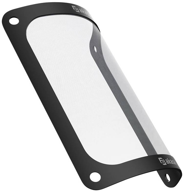 Filter mit einem schwarzen Rahmen und kleiner Lochung zur Befestigung in Geräten, verwendet zur Vermeidung von Staub oder Partikeln.