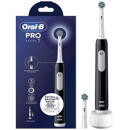 Oral-B Pro Clean + Travel Case - Black PRO 1 Elektrische Zahnbürste Schwarz