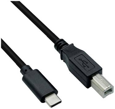 ROLINE USB 2.0 Typ C Kabel, C - B, ST/ST, schwarz, 1,8 m
