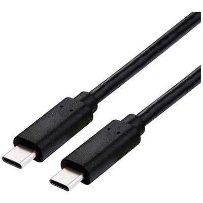 Roline USB-C® Kabel USB4® USB-C® Stecker 0.50 m Schwarz Geschirmt 11029100