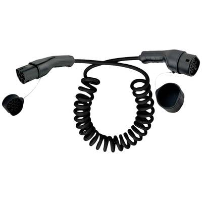 ROLINE E-Auto Ladekabel Typ2, 3-phasig, 480VAC (3P+N+E), 16 A, 11 kW, Spiralkabel, 3 m
