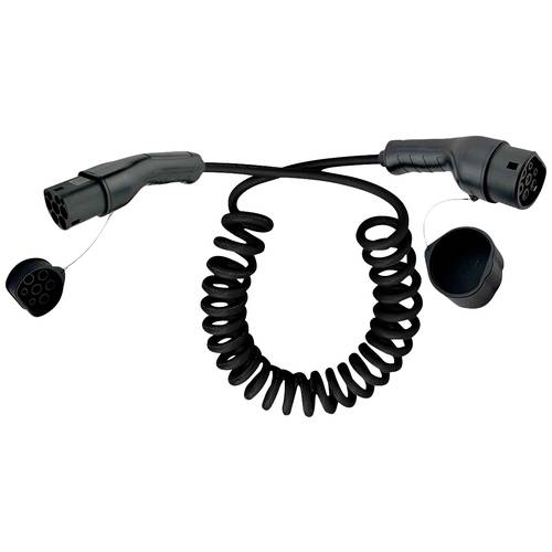 ROLINE E-Auto Spiral-Ladekabel Typ2, 3-phasig, 480VAC (3P+N+E), 32 A, 22 kW, max. 5m